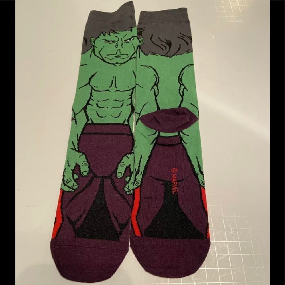 New The Hulk Crew Socks Marvel